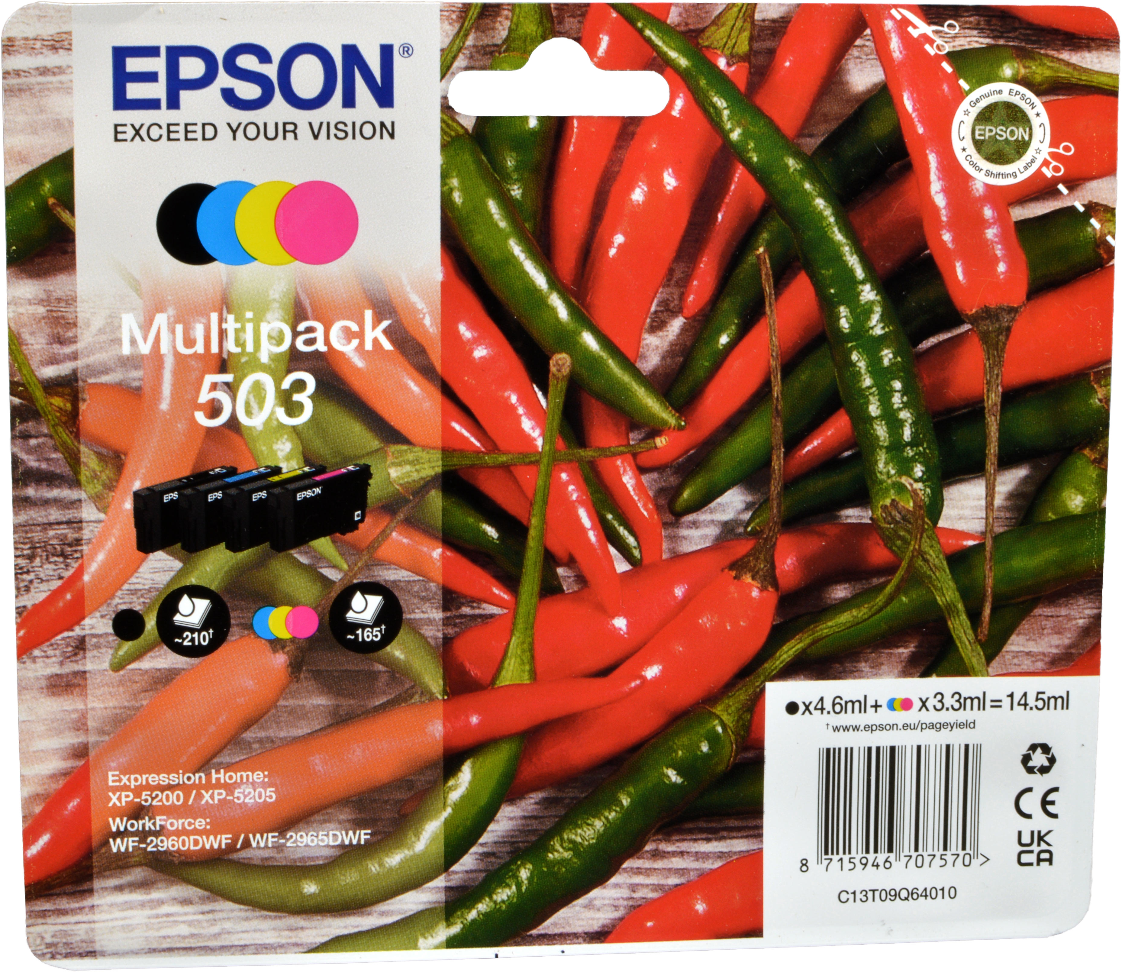4 Epson Tinten C13T09Q64010  503  4-farbig