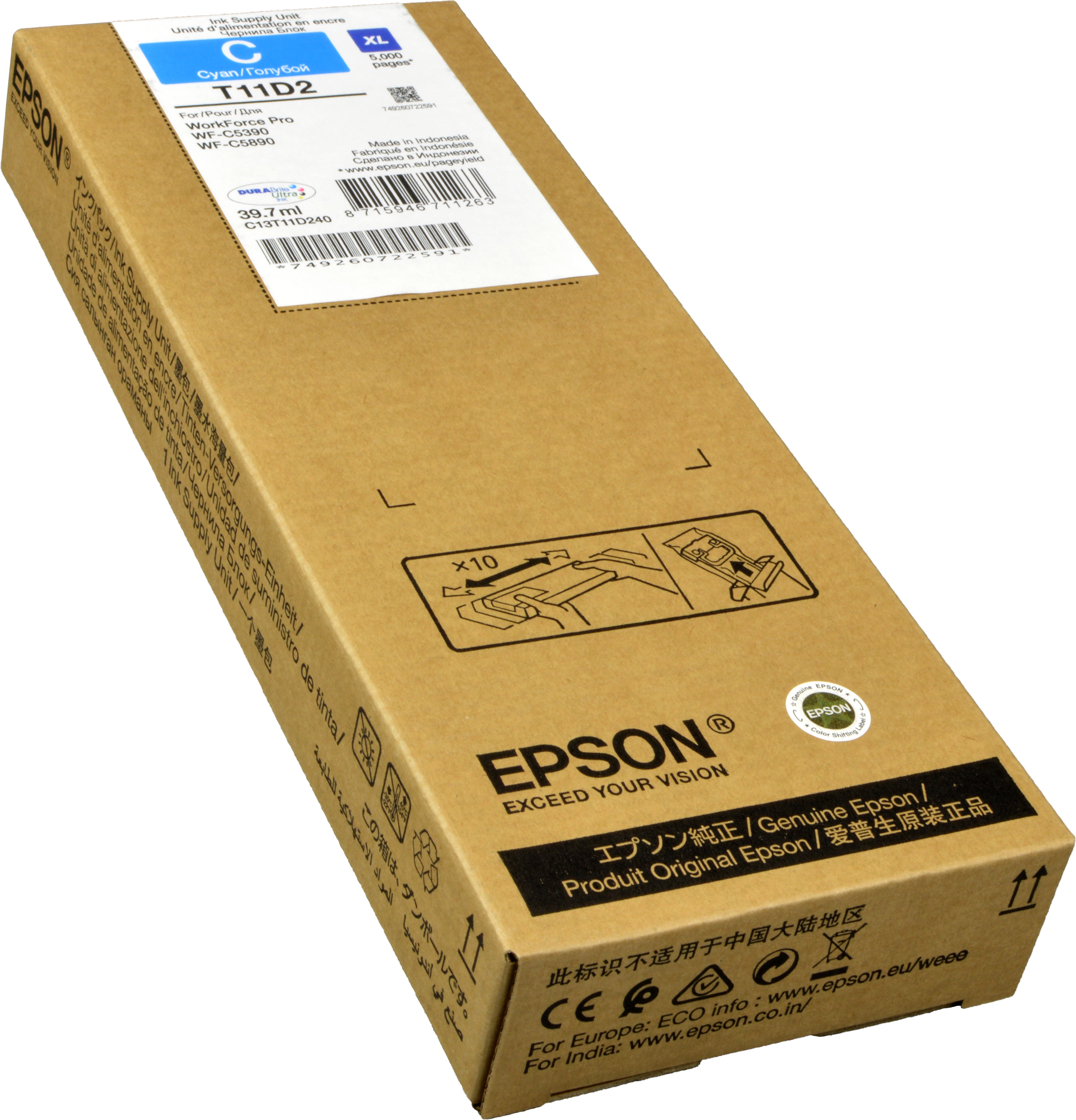 Epson Tinte C13T11D240  XL  cyan