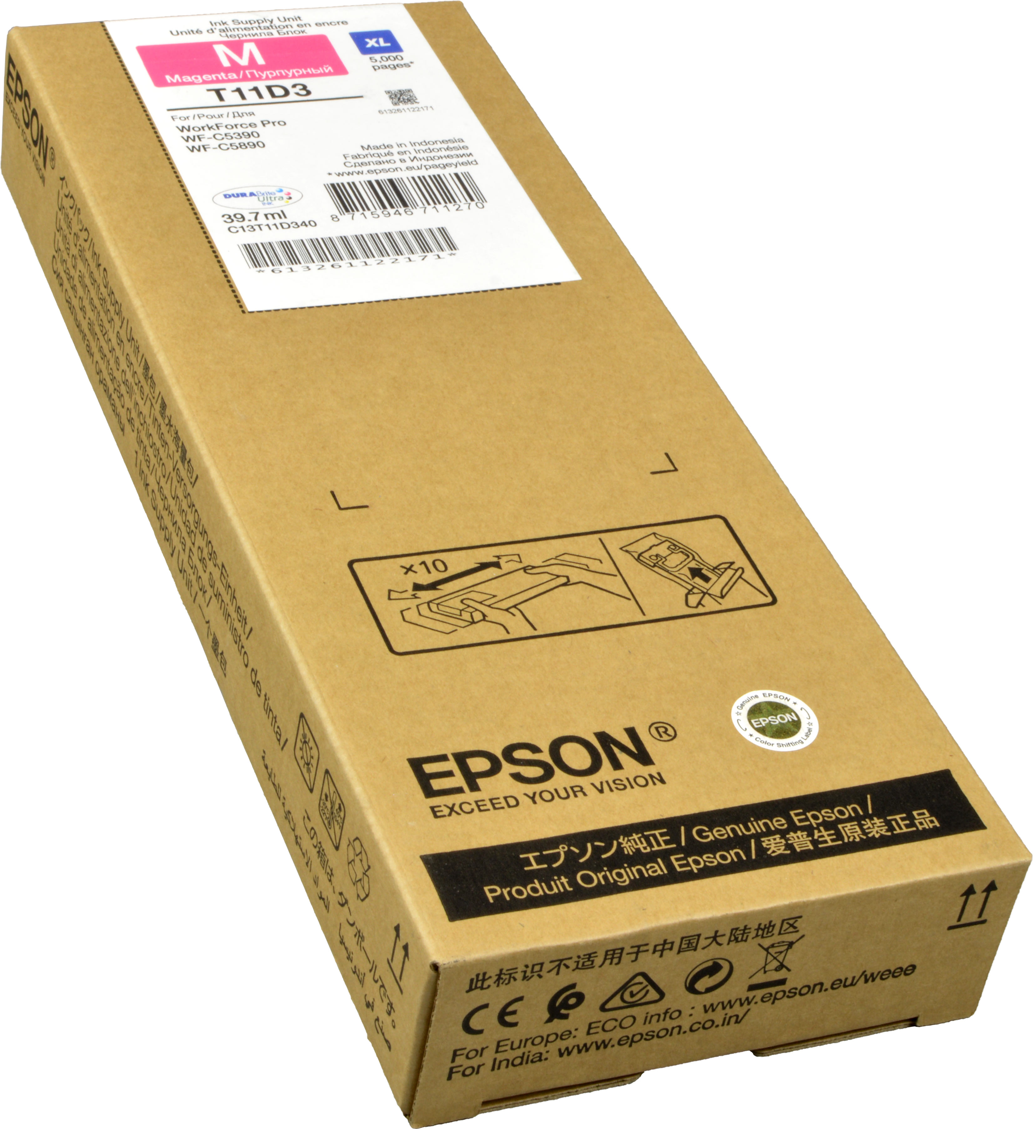 Epson Tinte C13T11D340  XL  magenta