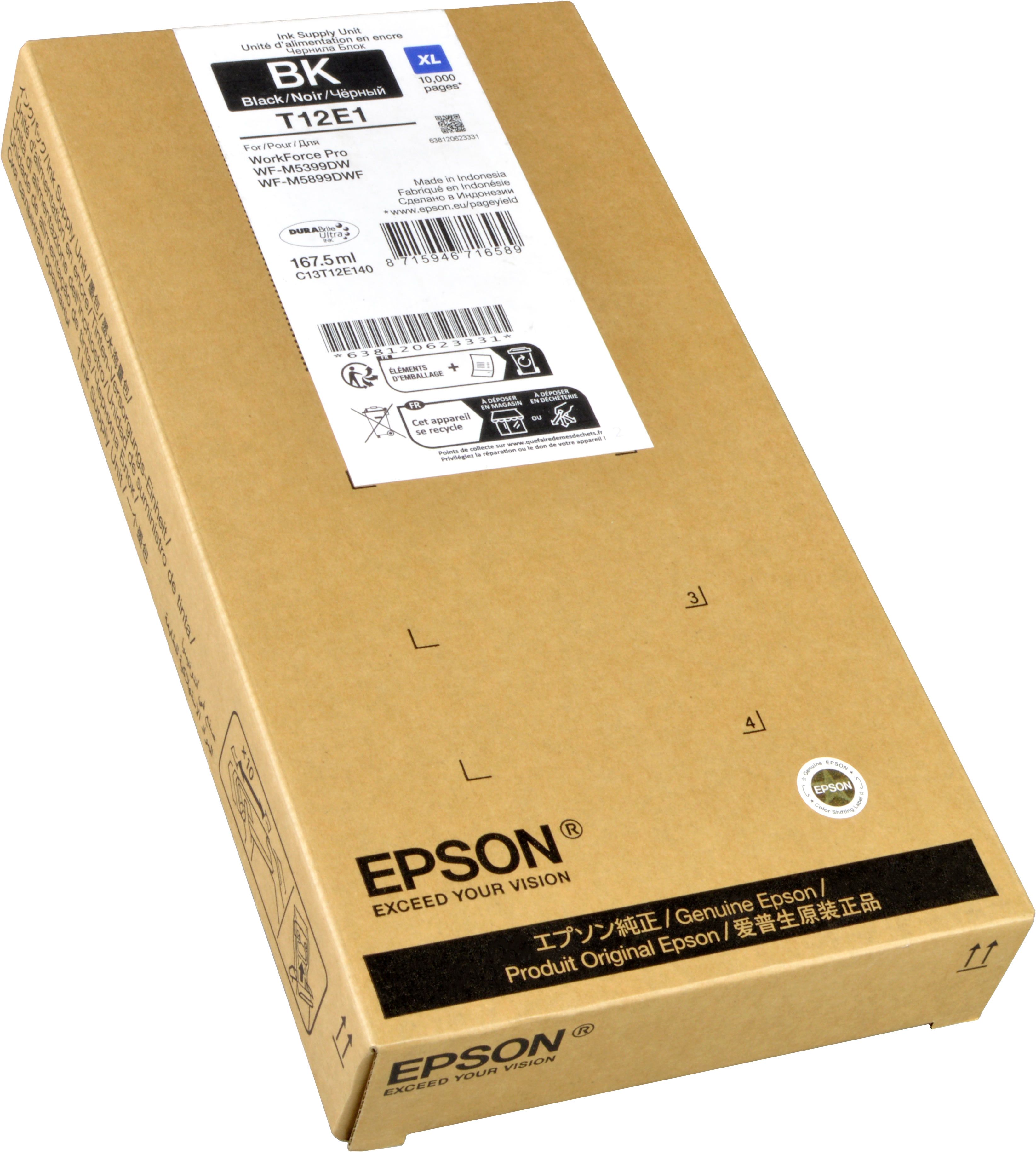 Epson Tinte C13T12E140 schwarz XL T12E1