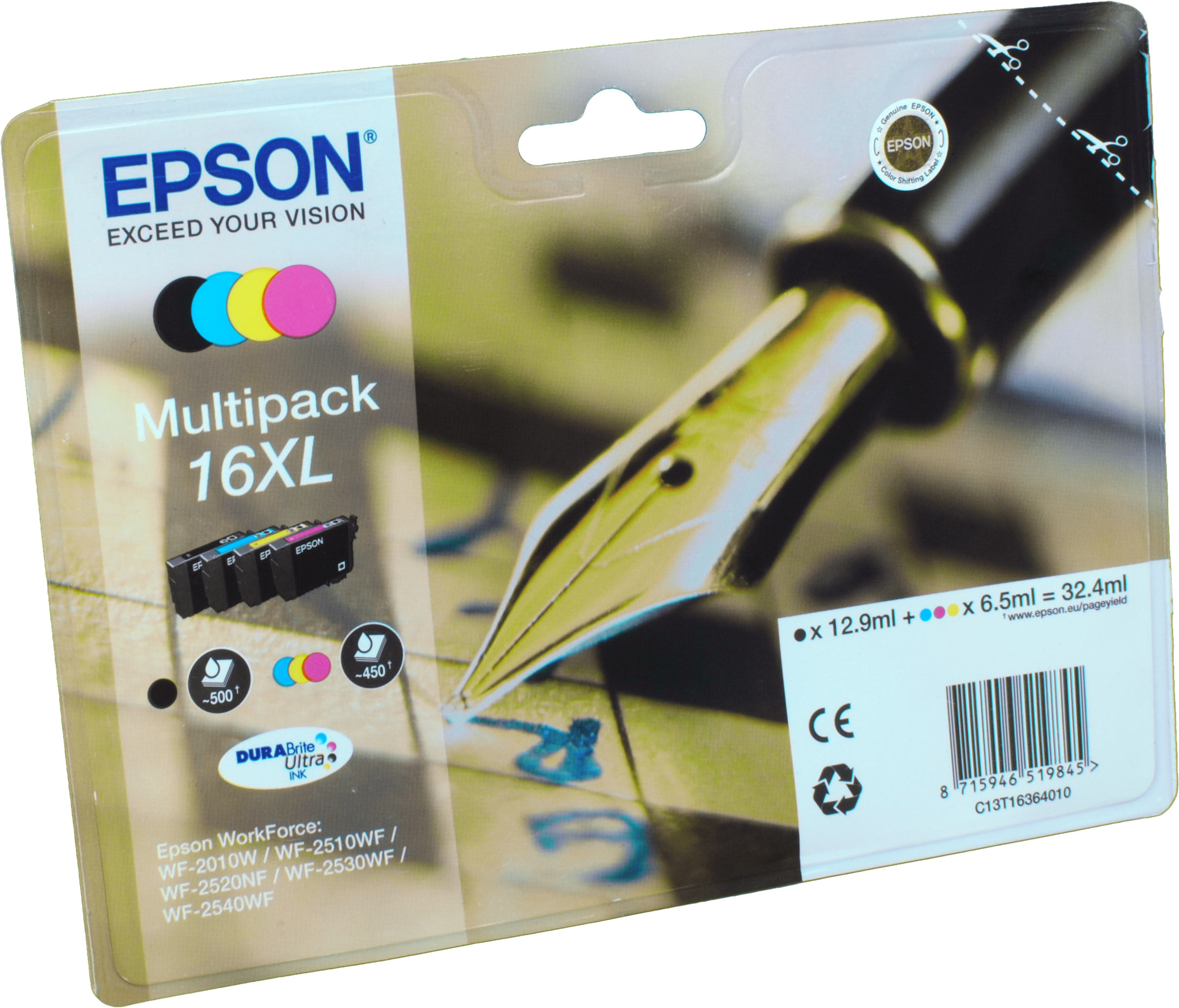 4 Epson Tinten C13T16364012  16XL  4-farbig