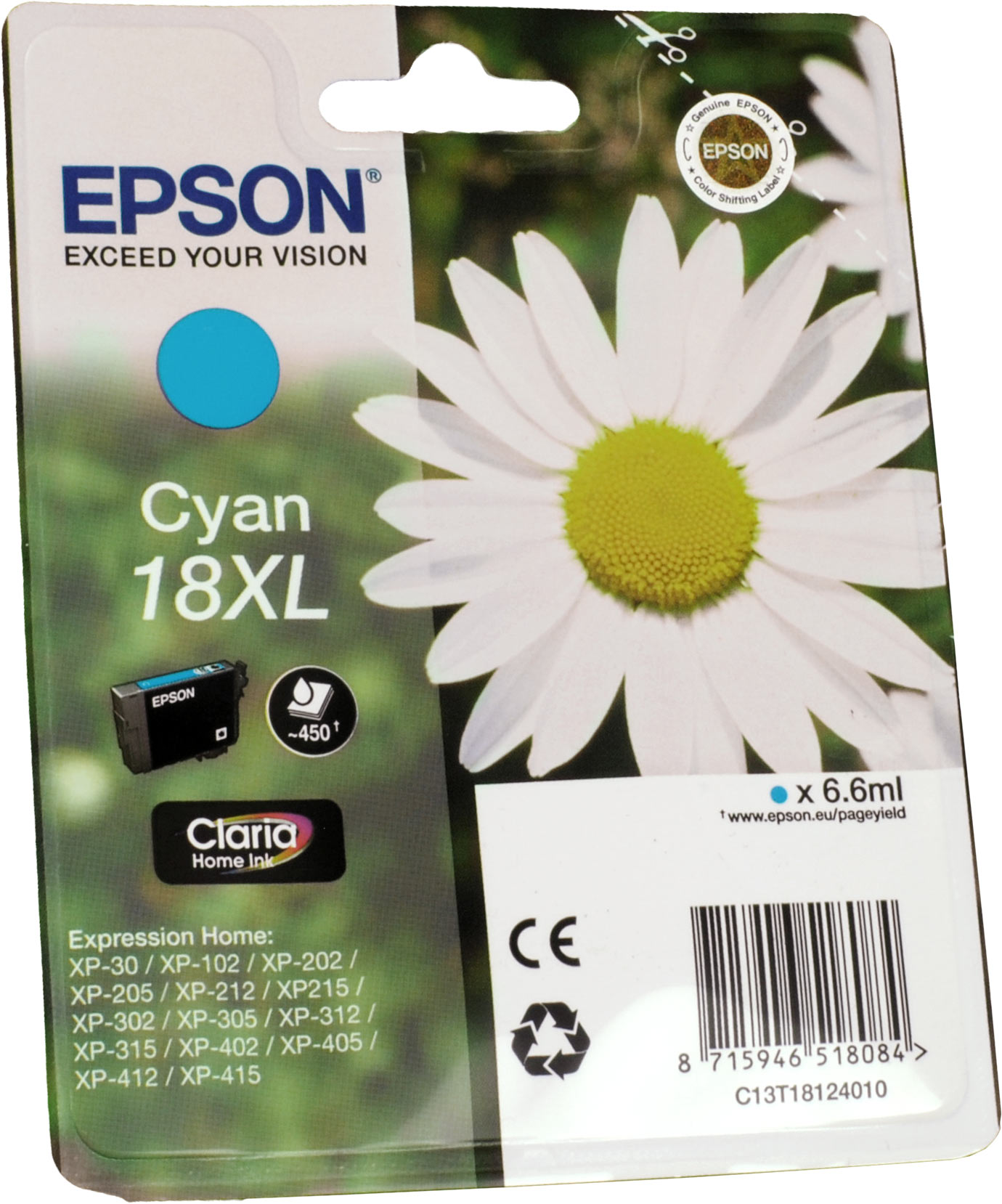 Epson Tinte C13T181240 cyan 18XL