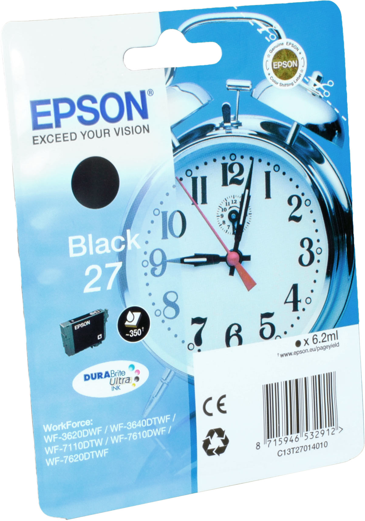 Epson Tinte C13T27014012 Black 27  schwarz