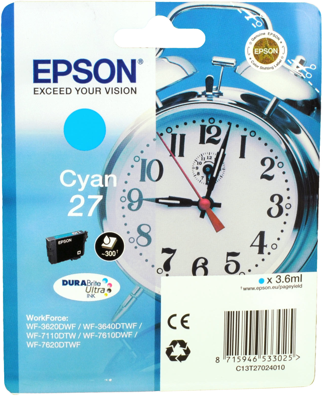 Epson Tinte C13T270240 cyan 27