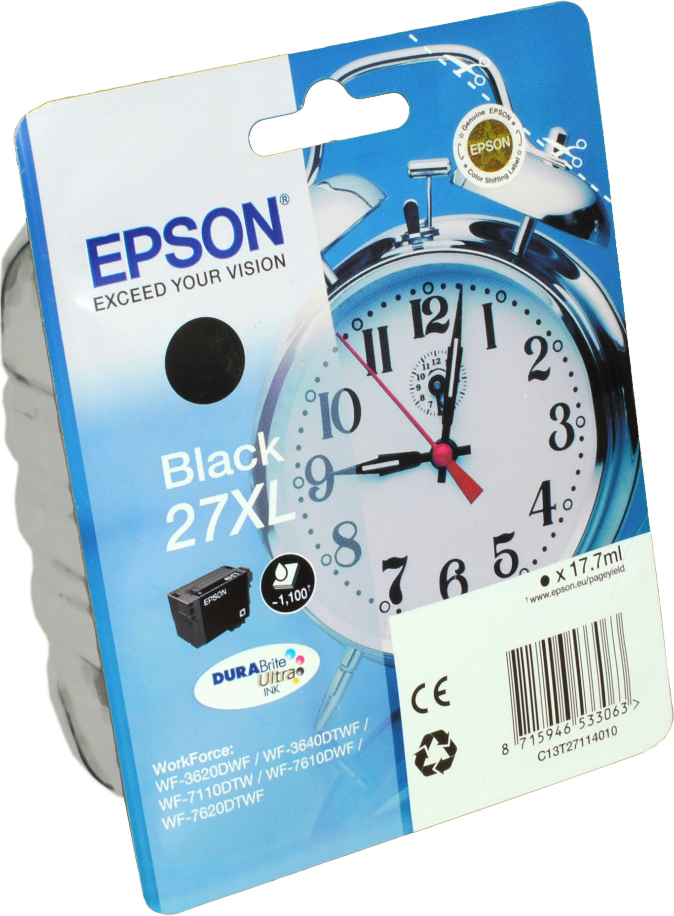Epson Tinte C13T27114012  Black  27XL  schwarz