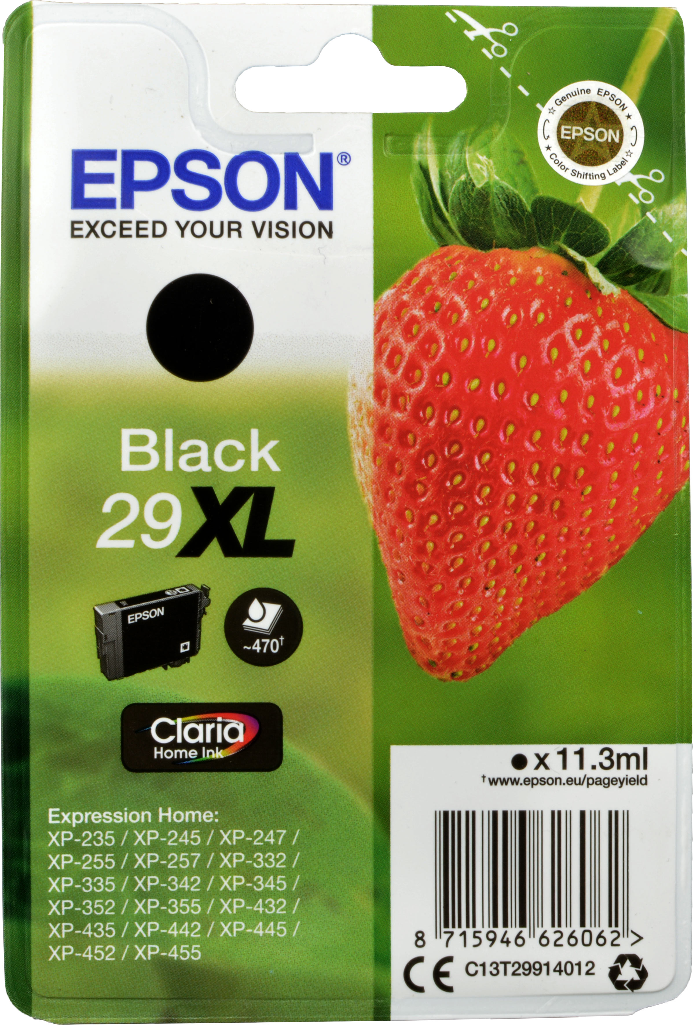 Epson Tinte C13T29914012  Black  29XL  schwarz