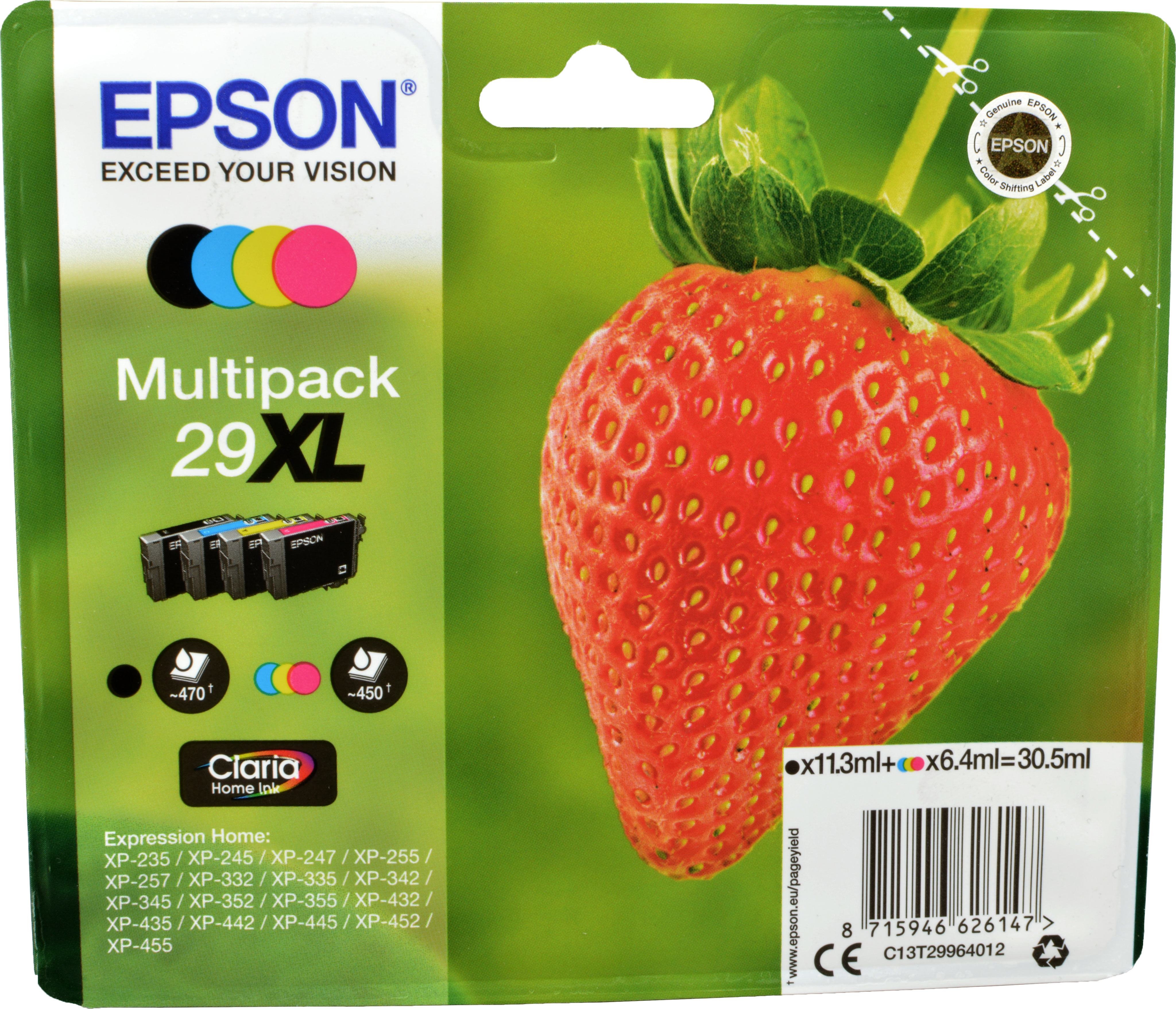 4 Epson Tinten C13T29964012  29XL  4-farbig