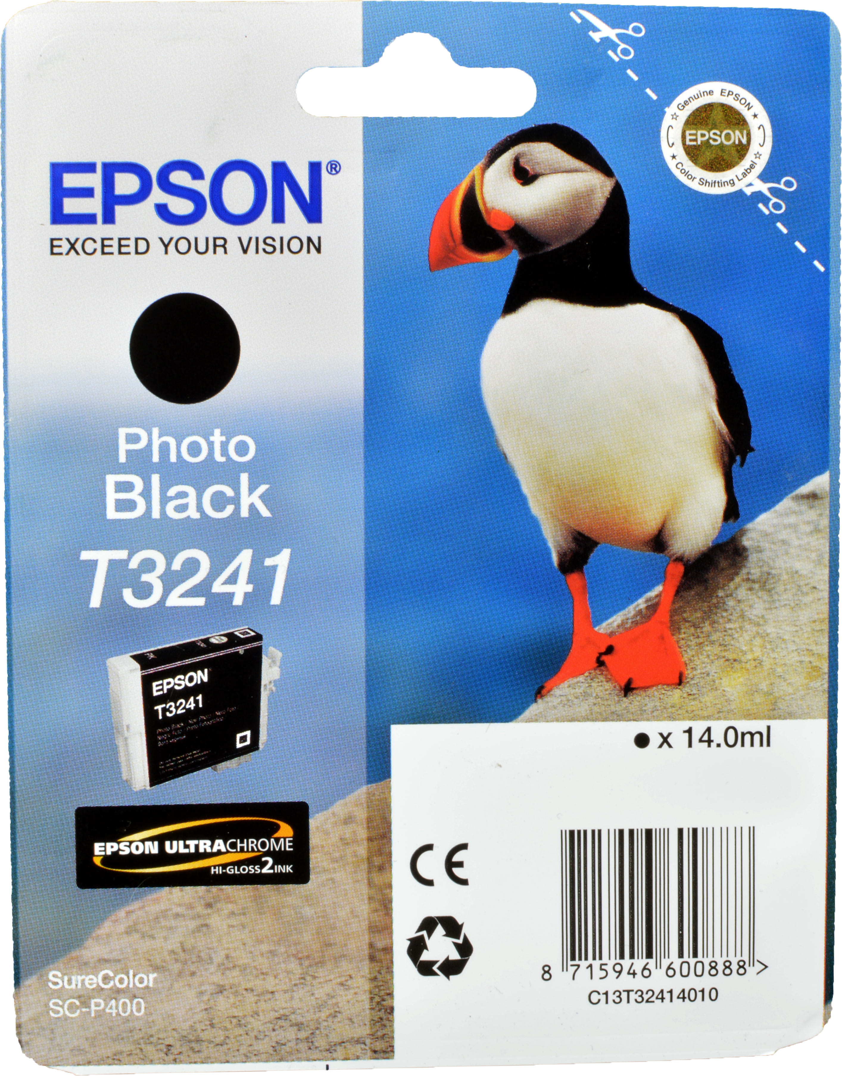 Epson Tinte C13T324140 foto schwarz T3241
