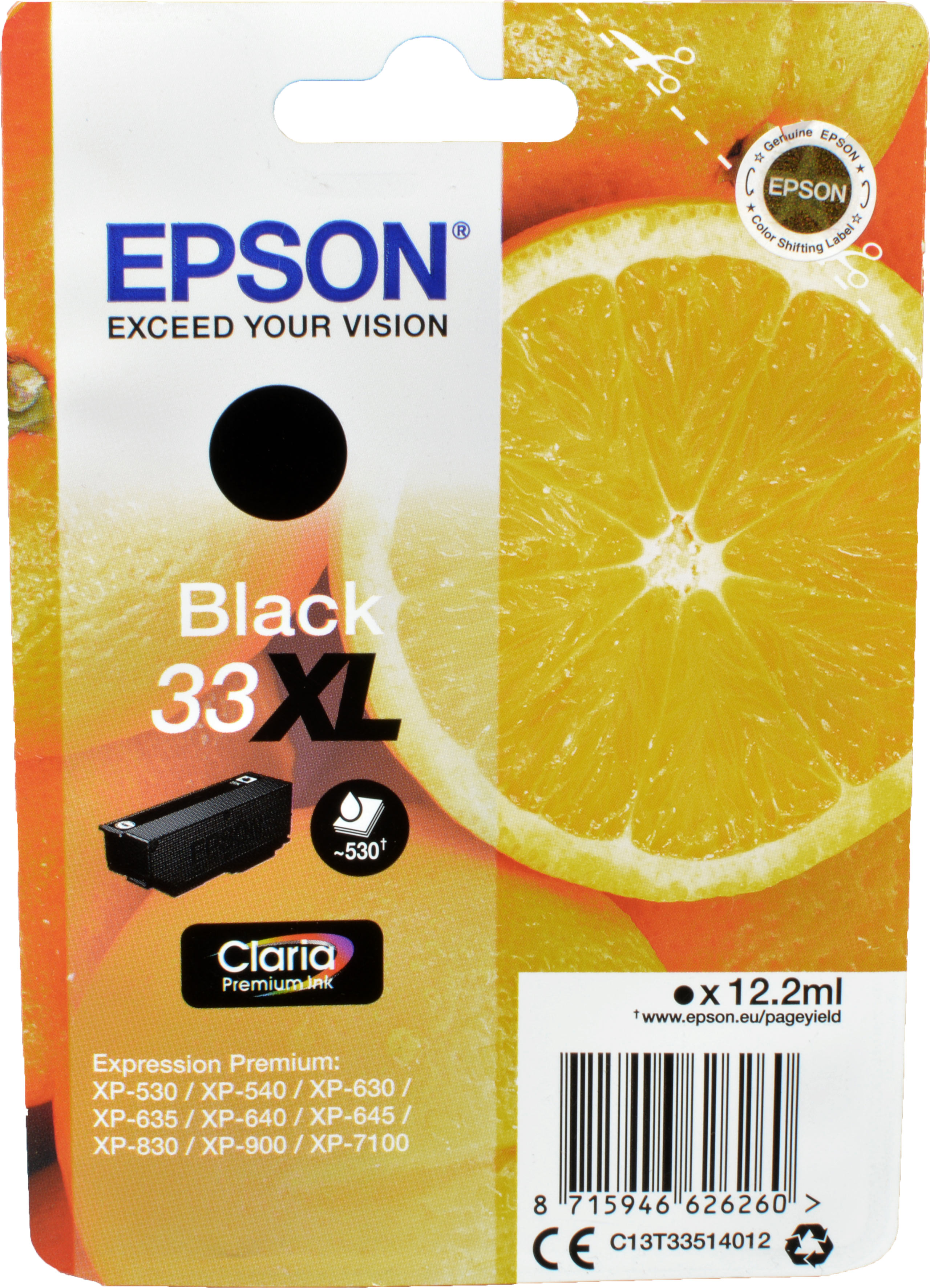 Epson Tinte C13T33514012  Black 33XL  schwarz