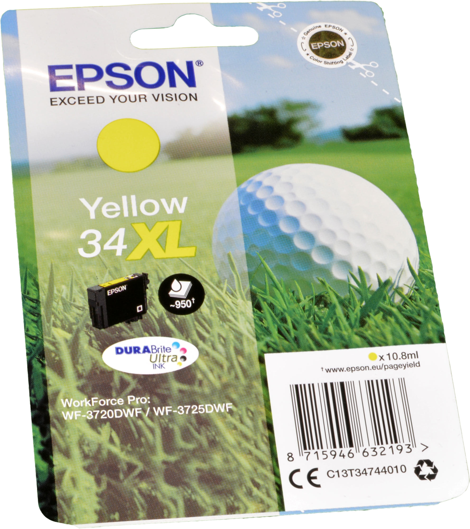 Epson Tinte C13T34744010 Yellow 34XL  yellow