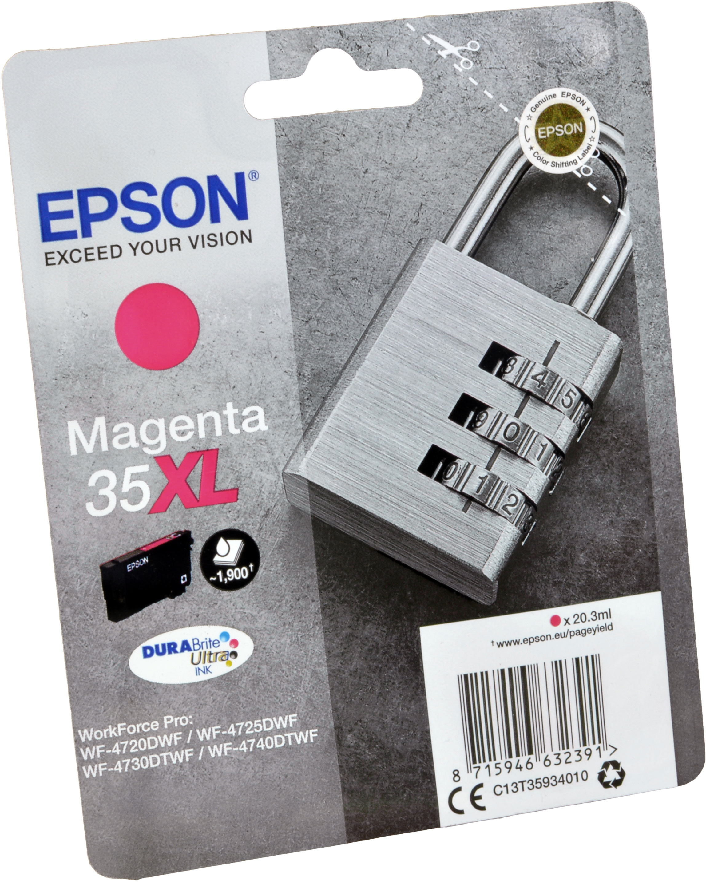 Epson Tinte C13T35934010 Magenta 35XL  magenta