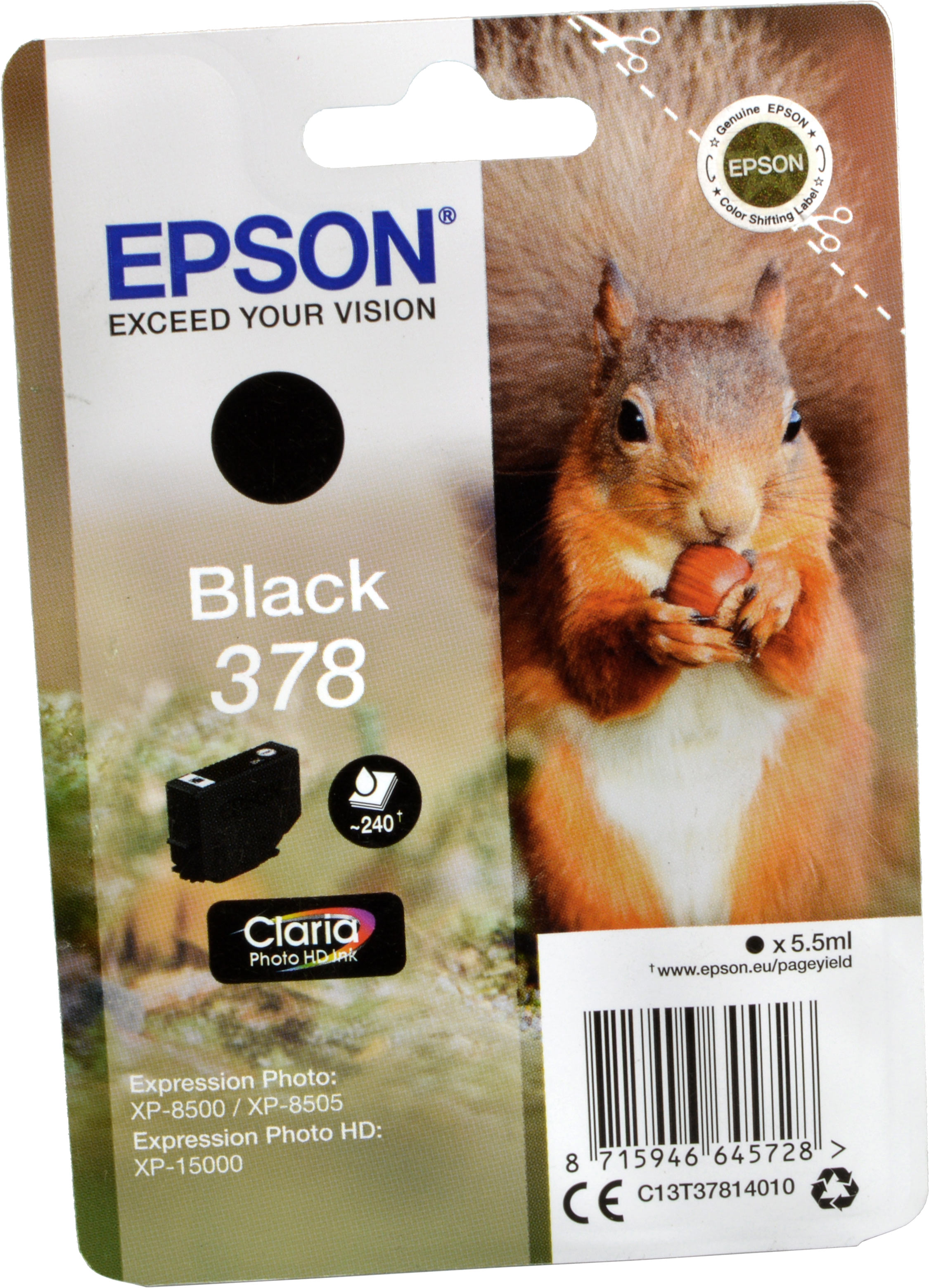 Epson Tinte C13T378140 schwarz 378