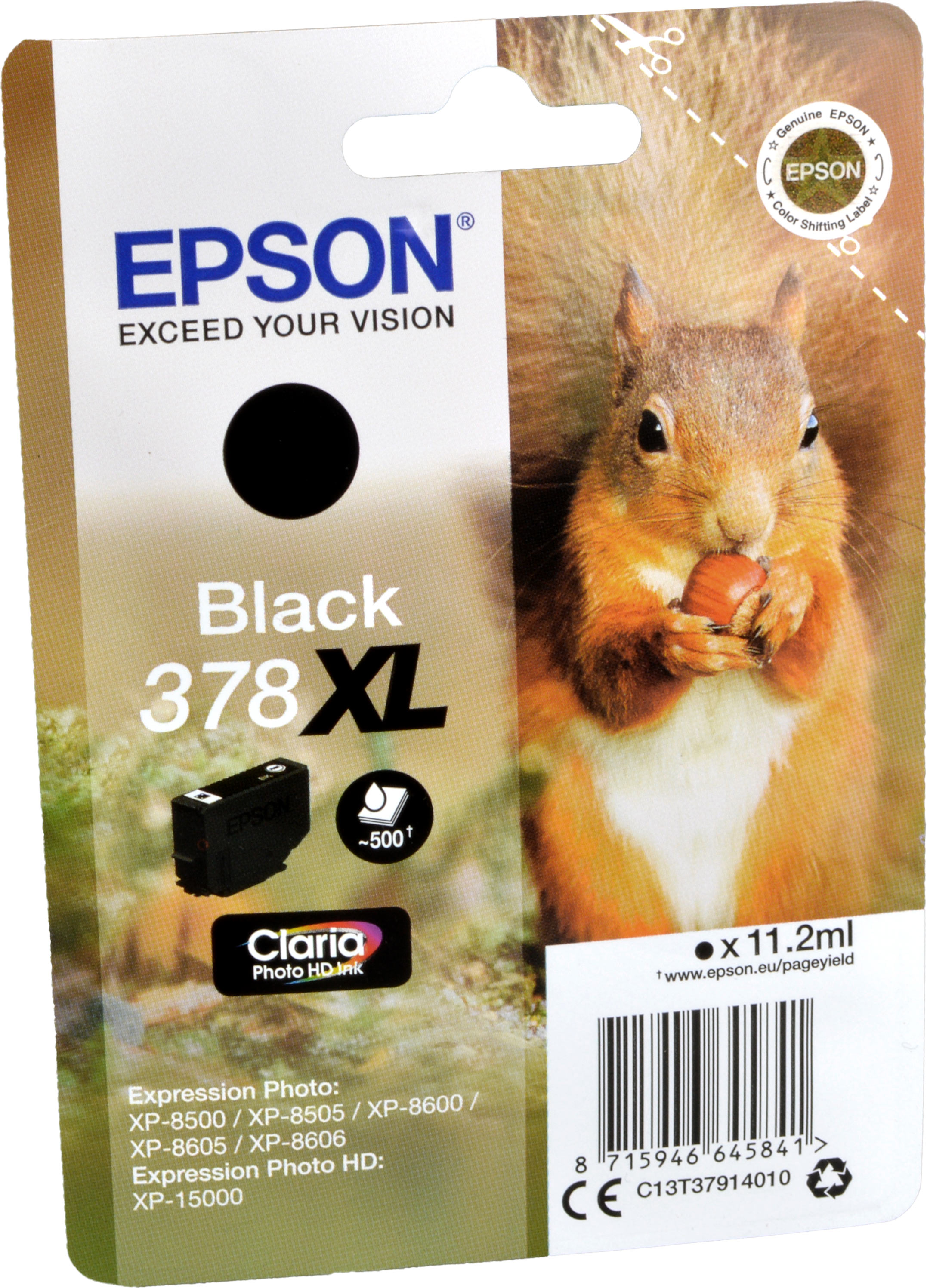 Epson Tinte C13T37914010  Black 378XL  schwarz