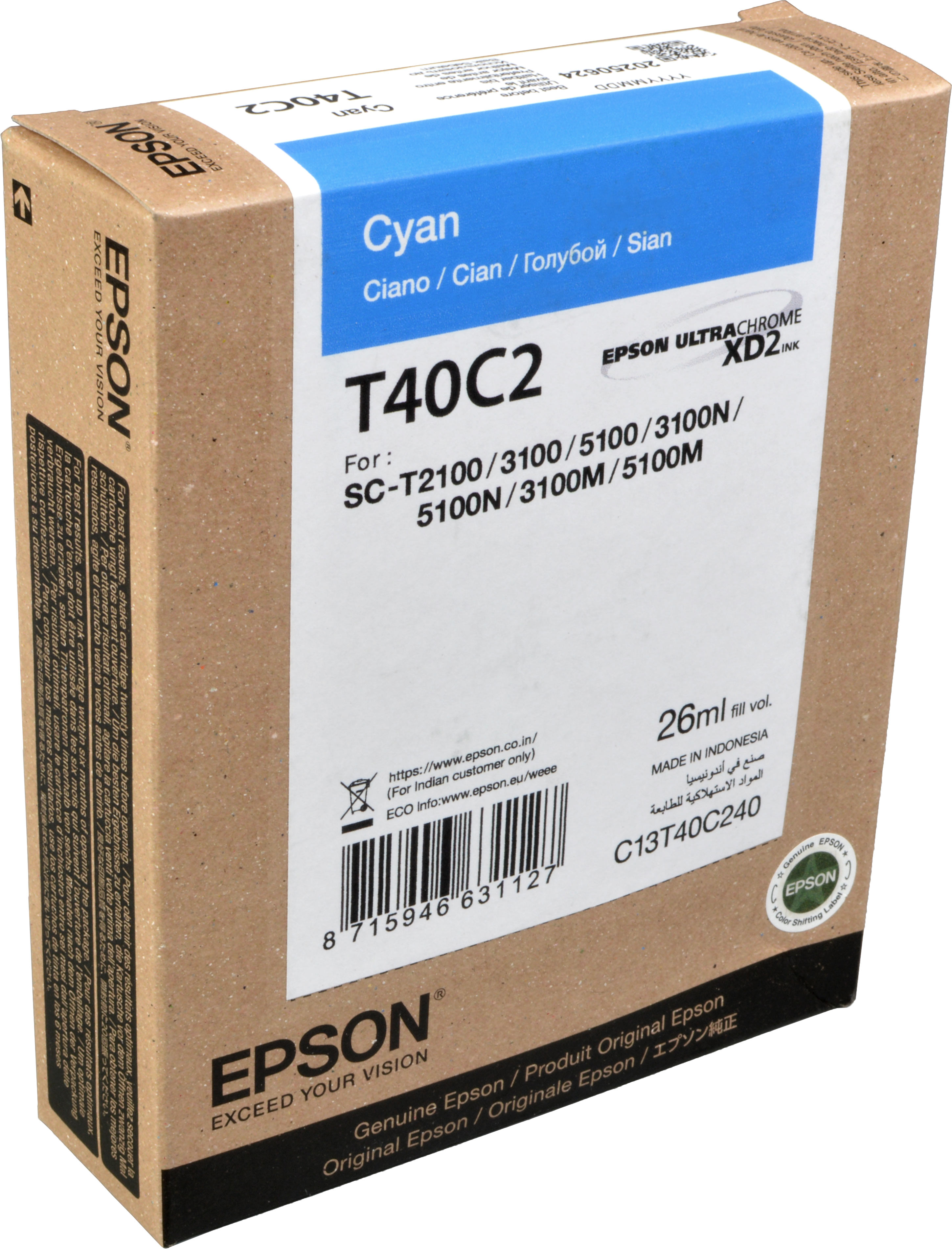 Epson Tinte C13T40C240 cyan T40C2