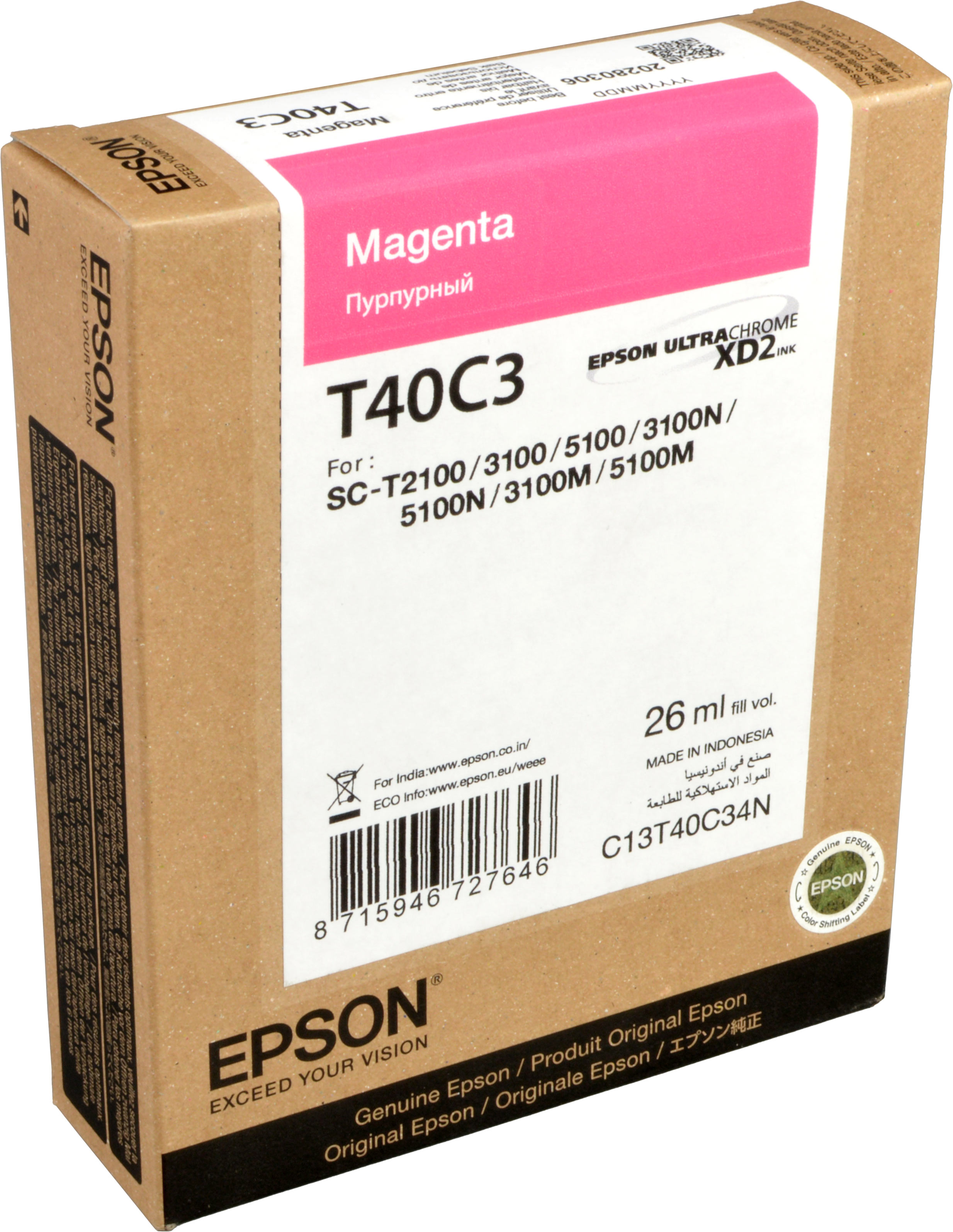 Epson Tinte C13T40C34N magenta T40C3