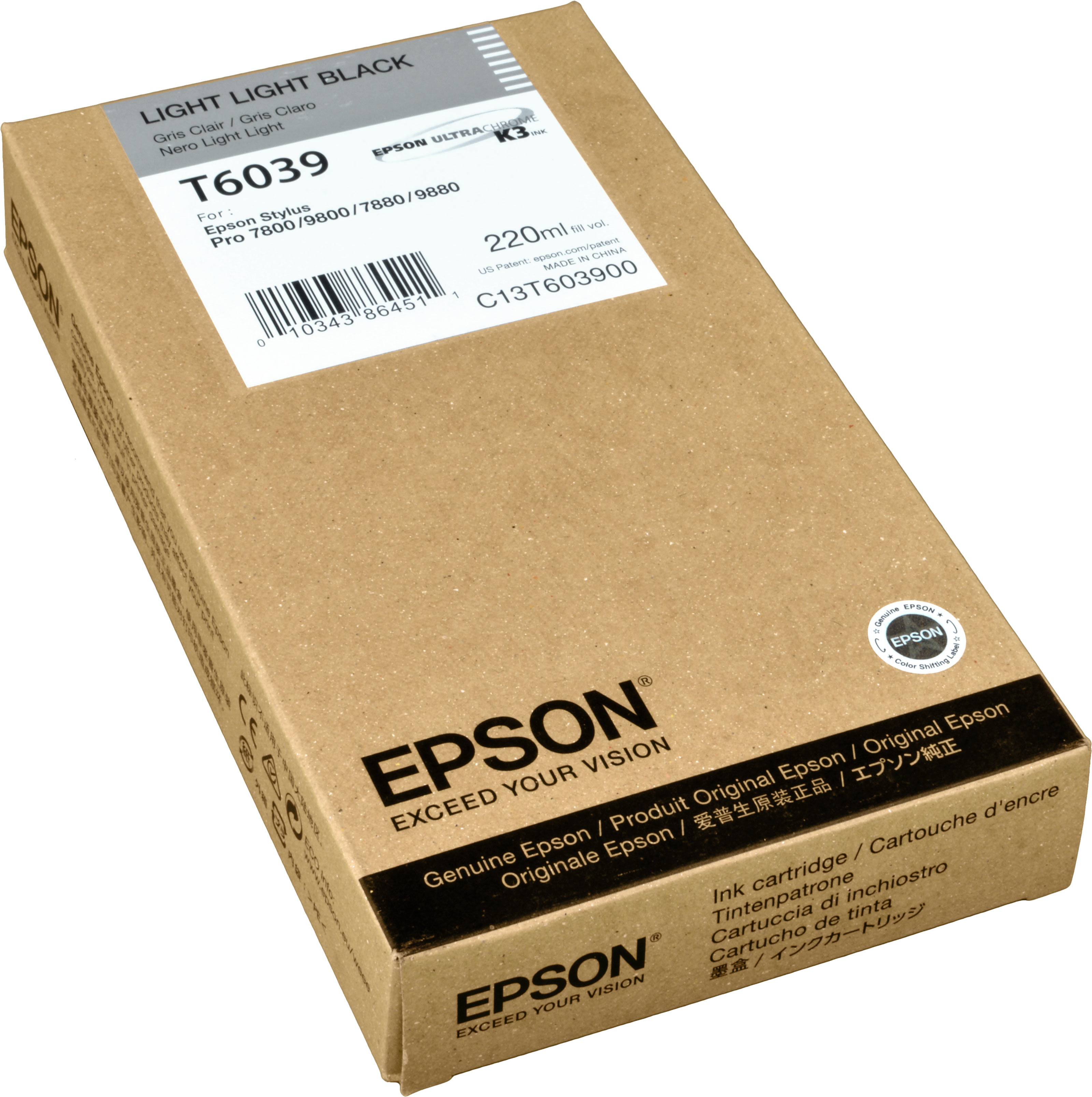 Epson Tinte C13T603900 light light black T6039