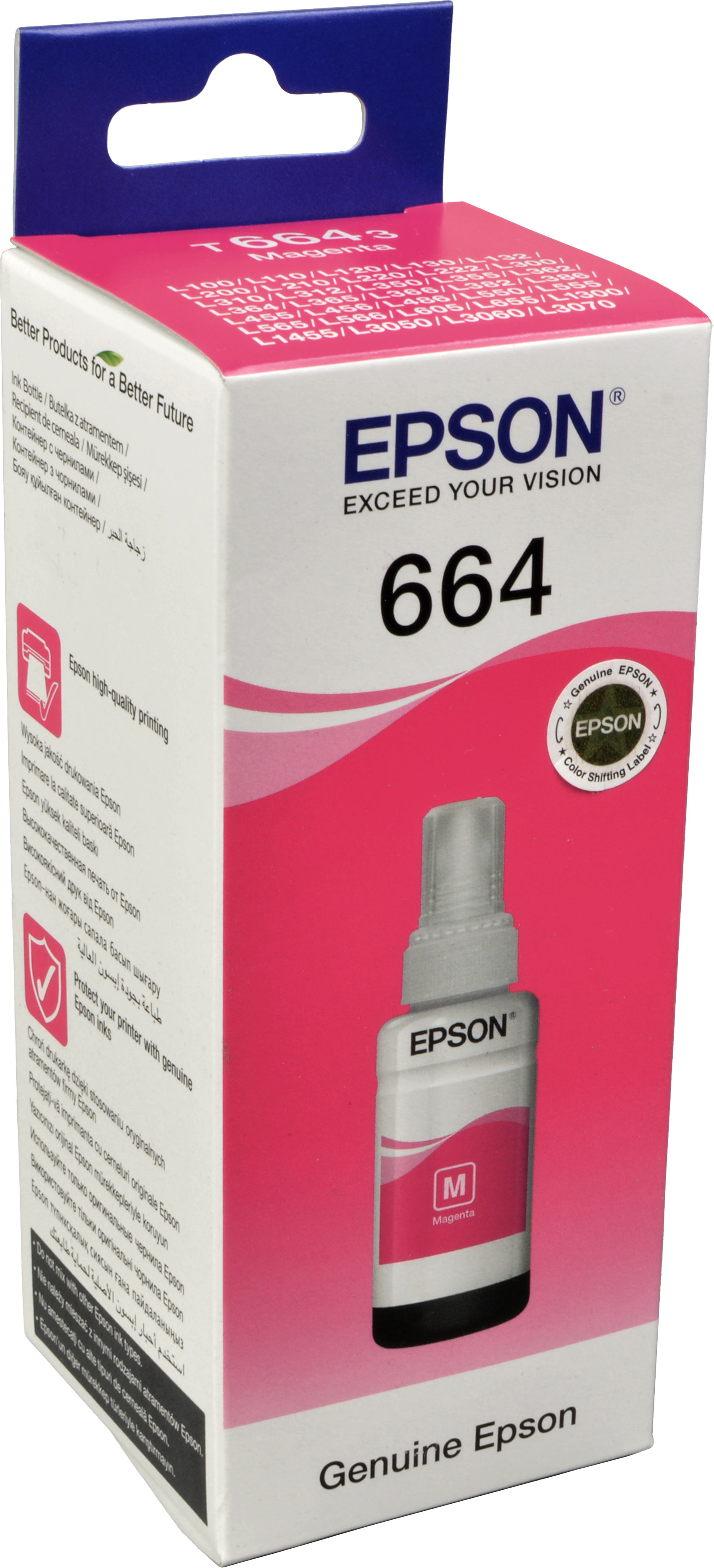 Epson Tinte C13T664340  T6643  magenta