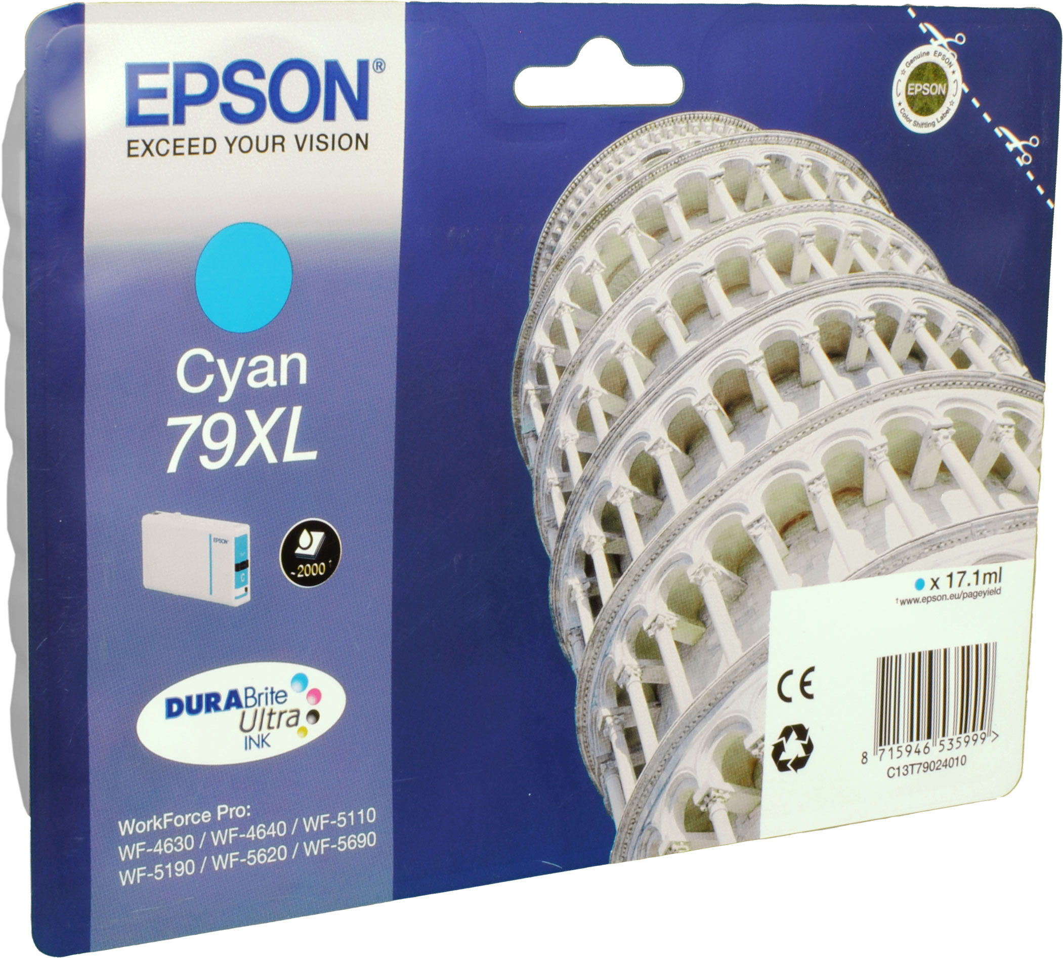 Epson Tinte C13T79024010 Cyan 79XL  cyan
