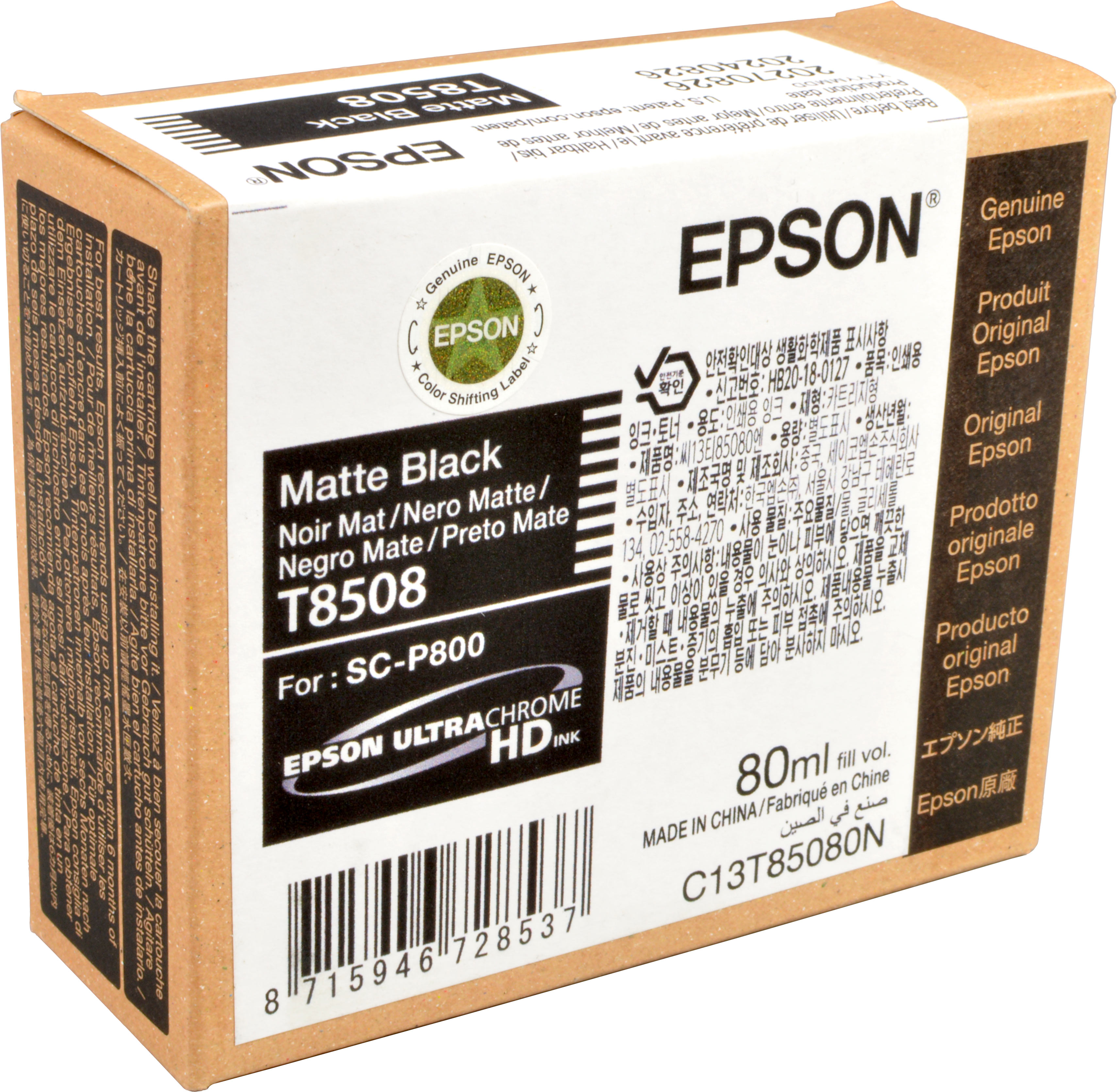 Epson Tinte C13T85080N matt schwarz T8508