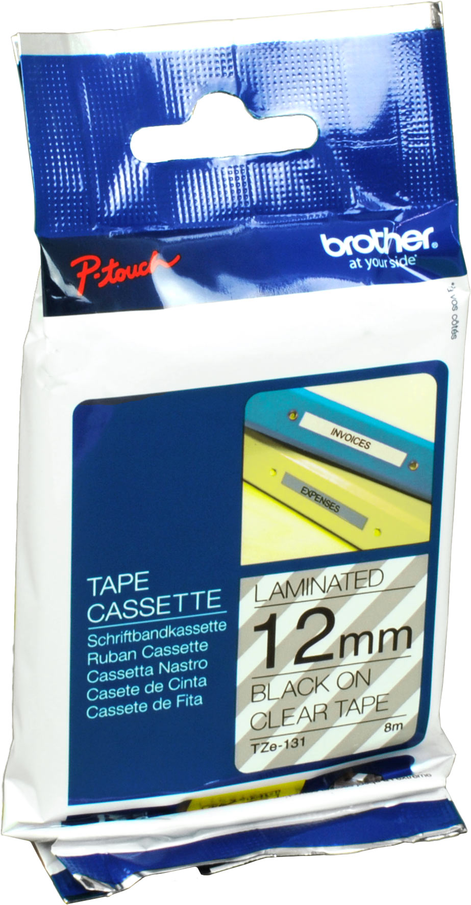 Brother P-Touch Band TZe-131 schwarz auf transparent 12mm / 8m