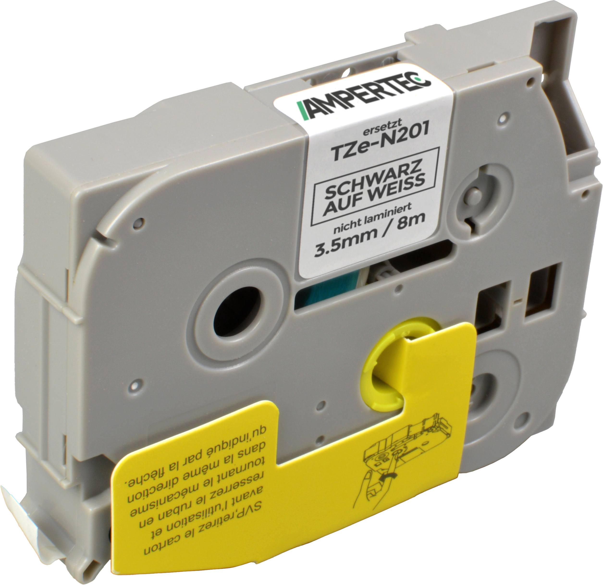 4262368912791 - P-Touch Band kompatibel zu TZe-N201  schwarz auf weiß  35mm   8m