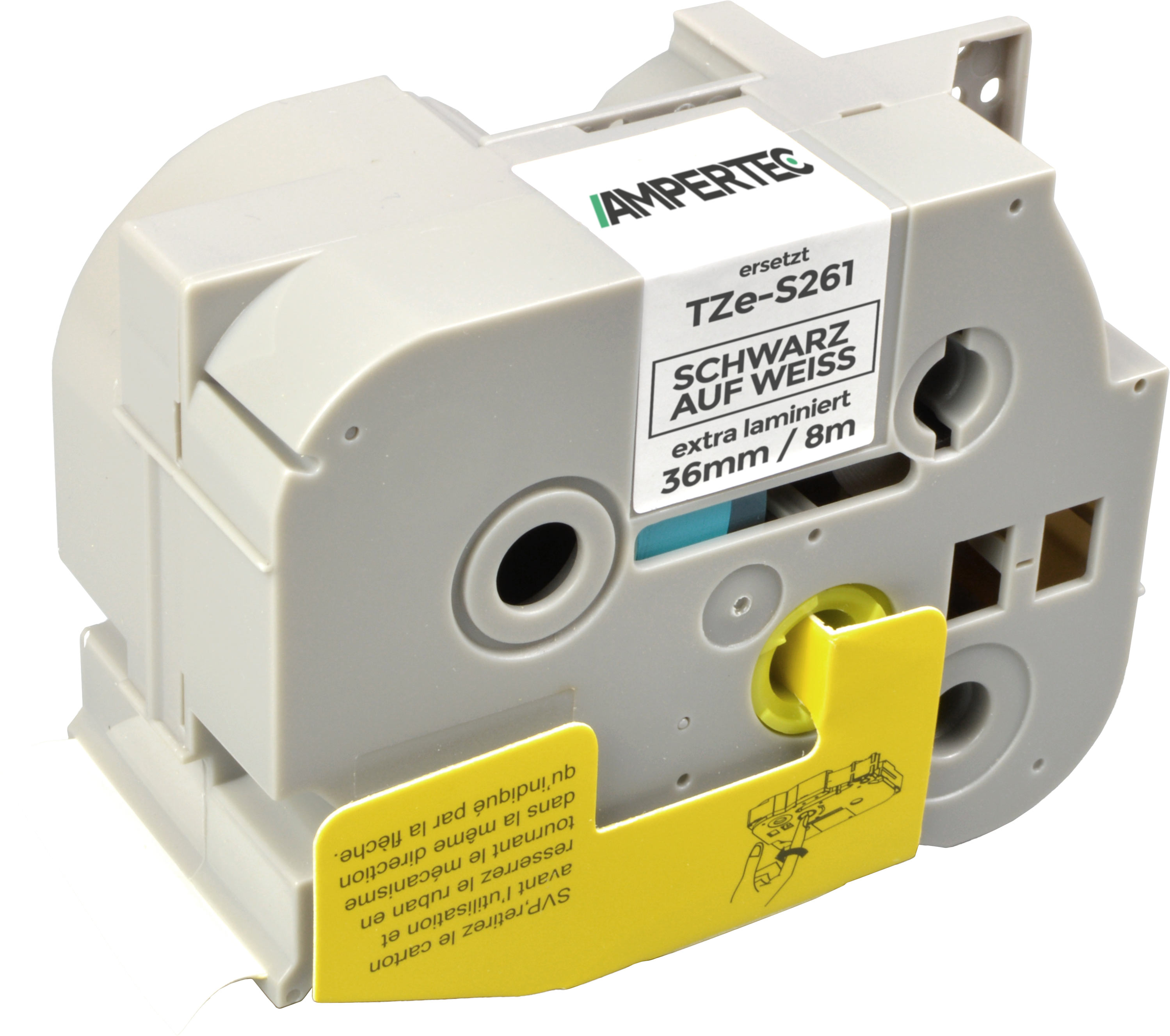 4262368912869 - P-Touch Band kompatibel zu TZe-S261  schwarz auf weiß  36mm   8m